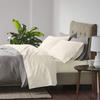 1000-Thread-Count 100% Cotton Bed Sheets, 4-Pc King-XL Sheet Set, Single Ply Long-Staple Yarns, Sateen Weave, Fits Mattress Upto 22" Deep Pocket (Ivory) view 3