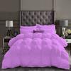 5 PCS Combo Package Includes-1 PC Baffle Pinch Pleated Comforter/Quilted + 4 PCS Bed Sheet Set-100% Egyptian Cotton-600 Thread Counts Ultra Soft Full Size | Lilac Premium Bedding Collection view 1