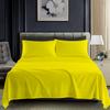 5 PCS Combo Package Includes-1 PC Baffle Pinch Pleated Comforter/Quilted + 4 PCS Bed Sheet Set-100% Egyptian Cotton-600 Thread Counts Ultra Soft Full Size | Yellow Premium Bedding Collection view 2