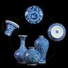JaidWefj Handmade Decorative Vase,Ceramic Vases for Household,Blue-and-White Porcelain Desktop Planter Vase,China Ming Style view 2