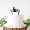 ArogGeld I Love You More Wedding Cake Topper Custom Couple with Date Customized Name Bride & Groom for anniversary Engagement Bridal Shower Party Decorations Black-style
