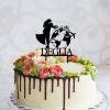 Karen's Travel Theme Cake Topper for Customizable Cake Topper Personalised Wedding Date Name Bride & Groom Cake Topper for anniversary Engagement Wedding Bridal Shower Party Decorations view 3