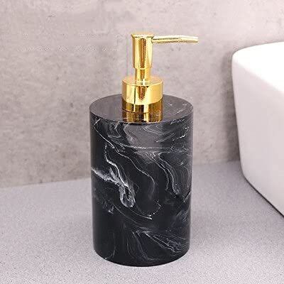 Crysdaralovebi Marble Texture Bathroom Tray Accessories Set Resin Soap Dispenser Luxury Tissue Box Storage Plates Christmas Home Decoration (500ml4)