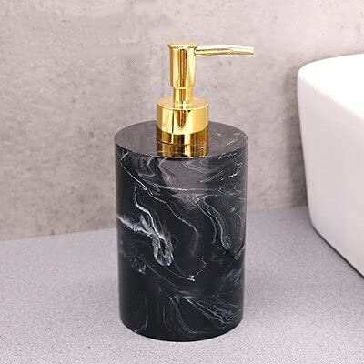 Crysdaralovebi Marble Texture Bathroom Tray Accessories Set Resin Soap Dispenser Luxury Tissue Box Storage Plates Christmas Home Decoration (500ml4)