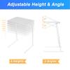 Allpop Max TV Tray Table, Large TV Dinner Tray for Eating, Adjustable Tray Stand on Couch & Bed, Folding Laptop Table with 6 Heights & 3 Tilt Angles, White view 2