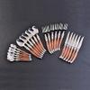 Silverware Set, 24Pieces Cutlery set Wood handle Tableware Stainless steel Steak Knives Wooden Japanese Dinnerware Kitchen Accessoreis BY ZZYY (Color : 24pcs) view 1