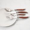 Silverware Set, 24Pieces Cutlery set Wood handle Tableware Stainless steel Steak Knives Wooden Japanese Dinnerware Kitchen Accessoreis BY ZZYY (Color : 24pcs) view 3