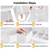 SPACELEAD 3 Tier Rolling Cart with Wheels, Storage Craft Art Trolley Organizer Serving, 3 Hanging Baskets Easy Assembly, for Office, BathroomLiving Room, Kitchen, White view 3