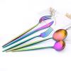 30-piece Snplowum Luxury 18/10 Stainless Steel Silverware Flatware Set, Matte Heavy Cutlery Set Ideal For Home Dinner Couple Restaurant Party Banquet, Service for 6 (Rainbow) view 2