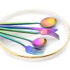 30-piece Snplowum Luxury 18/10 Stainless Steel Silverware Flatware Set, Matte Heavy Cutlery Set Ideal For Home Dinner Couple Restaurant Party Banquet, Service for 6 (Rainbow) view 4
