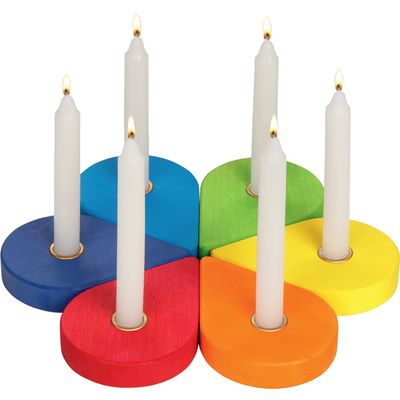 goki 60701 Birthday Wreath Drops 9.3 x 6.5 x 1.5 cm, Wood, 6 Pieces