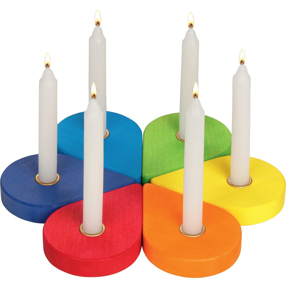 goki 60701 Birthday Wreath Drops 9.3 x 6.5 x 1.5 cm, Wood, 6 Pieces