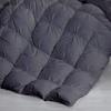All-Season Classic 5 Piece Pinch Pleated Comforter Set Twin XL Size, Dark Grey 100% Pure Soft Cotton 500 GSM Fill Power Fluffy, Baffle Box Goose Down Ultra-Soft 1 Comforter with 4 Pillowcases view 2