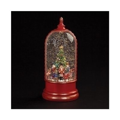 Christmas by Roman Inc., Confetti Lites Collection, 10.75" H LED Swirl Confetti Light Nutcracker, Lantern, Snow Globe, Holiday Home Dcor, Santa, Cardinal, Nutcracker, Snowman, Reindeer (4x4x10)
