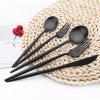 30-piece Snplowum Luxury 18/10 Stainless Steel Silverware Flatware Set, Matte Heavy Cutlery Set Ideal For Home Dinner Couple Restaurant Party Banquet, Service for 6 (Black) view 2