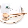 30-piece Snplowum Luxury 18/10 Stainless Steel Silverware Flatware Set, Matte Heavy Cutlery Set Ideal For Home Dinner Couple Restaurant Party Banquet, Service for 6 (Rose Gold) view 4