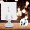 Number Card Holders, Stainless Steel Reusable Table Picture Stand Place Card Holder for Wedding Party Restaruant view 2