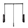 Pull-Down Closet Rods for Hanging Clothes, Closet Pull-Down Rod Systems, Garment Rail Lifters, Aluminum Oxide, Space-Saving Closet Storage Racks (Size: 510-1150MM) (Size : 850-1150mm) view 1
