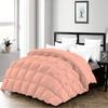 3 Piece Half Pinch Pleated Comforter Twin-XL (68'' x 90'') Set All Season Premium 800 Thread Count 100% Egyptian Cotton Super Soft Peach view 1