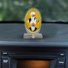 BISMAADH Car Dashboard Oval Shape Acrylic Showpiece Figurine Religious Idol Statue for Office & Home Dcor (Radha Soami) view 2
