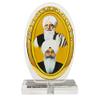 BISMAADH Car Dashboard Oval Shape Acrylic Showpiece Figurine Religious Idol Statue for Office & Home Dcor (Radha Soami) view 3