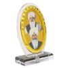 BISMAADH Car Dashboard Oval Shape Acrylic Showpiece Figurine Religious Idol Statue for Office & Home Dcor (Radha Soami) view 4
