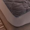 CFYCYHDZHT Breathable Bed Sets,Thick Warm Winter Crystal Velvet Mattress Protection Cover, Bedroom Quilted Solid Color Non Slip Mattress Topper Bed Cover Grey 180x200x25cm view 2