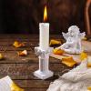 Holibanna Roman Pillar Statues 5 Pieces Resin Mini Greek Column Pedestal Stands for Home Garden Decor Wedding Photography Props 2.55X1.33X1.29In view 4