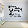 Young Minds Bloom Classroom Wall Decals Stickers Education Educational Quotes for Teachers Students School Room Nursery Kindergarten Library Home Art Decals Wall Art Vinyl Decoration Size (24x40 inch) view 2