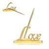 FOMIYES Pen Holder Pens Engagement Gold Love Base Wedding for Guest Book Guest Book Wedding Party Favors s for s with Signing Plated view 4