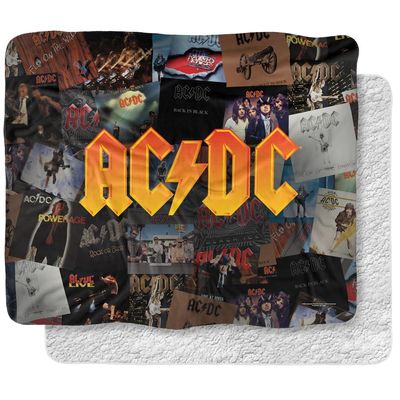 ACDC Blanket, 50"x60", Albums Silky Touch Sherpa Back Super Soft Throw Blanket