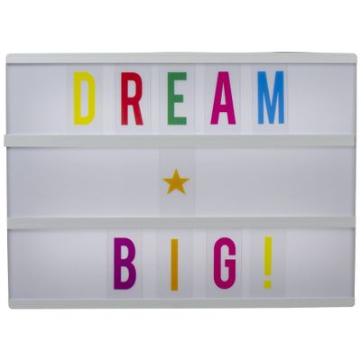 12" LED Lighted Cinema Light Box with Letters and Numbers