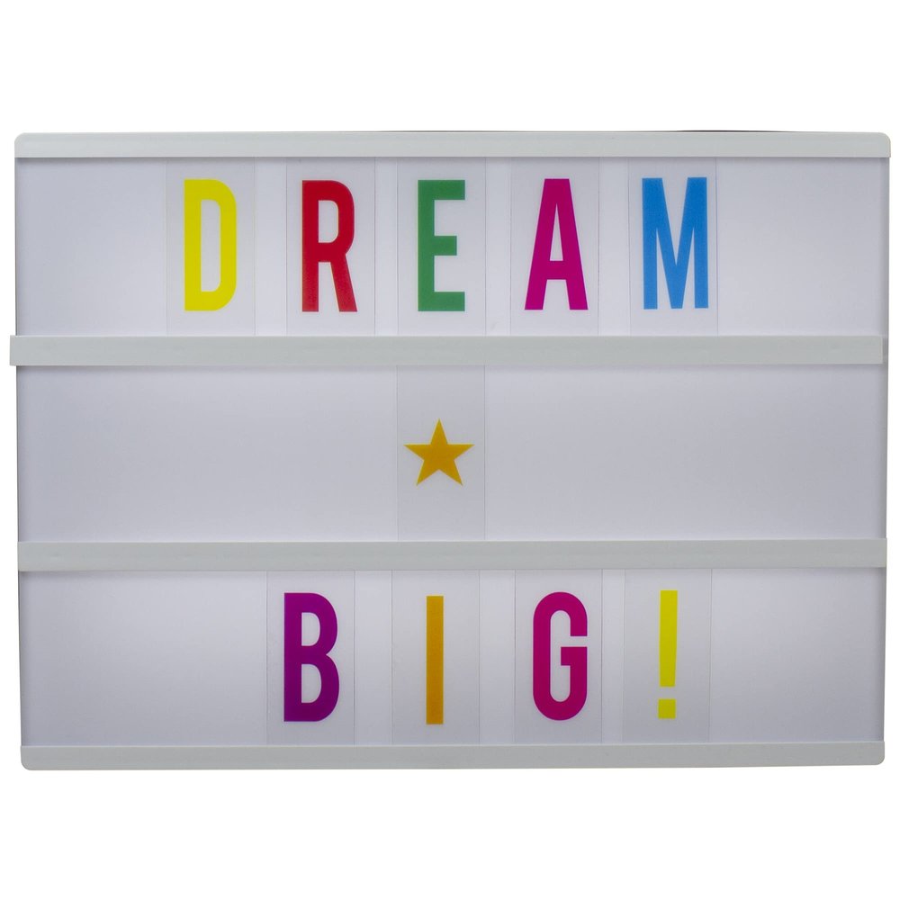 12" LED Lighted Cinema Light Box with Letters and Numbers
