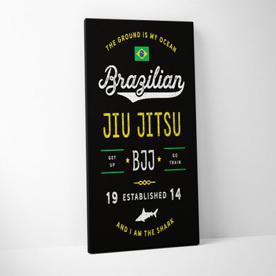 Damdekoli Jiu Jitsu Poster - BJJ (12 x 18 Inches - Canvas)