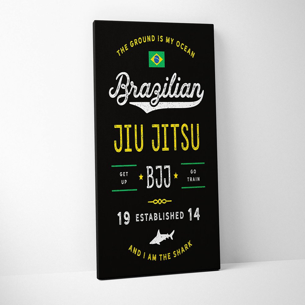 Damdekoli Jiu Jitsu Poster - BJJ (12 x 18 Inches - Canvas)