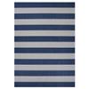Couristan Afuera Indoor Outdoor Rug - Yacht Club 2' x 3'7" Mat in Midnight Blue and Ivory, Striped, Hose Washable, Pet- Kid Friendly Home Decor for Living Room, Patio Furniture Set, Kitchen view 2