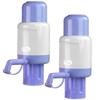 TERA PUMP Manual Water Pump for 5 Gallon Bottles, Fits Most 2-6 Gallon Bottles, Manual Hand Pressure Water Dispenser, 3 Tube Lengths, Sanitary Cap, Cleaning Brush, BPA-Free Food Grade Material, 2 Pack view 1