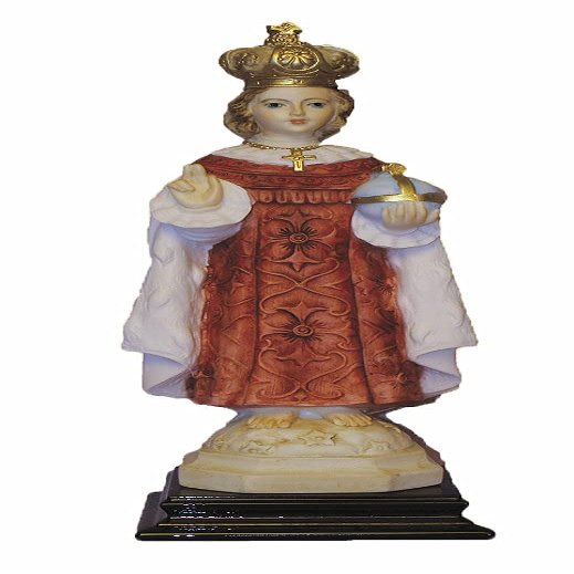 CatholicStore Infant of Prague Statue in Hand Painted Alabaster, 8.5", Made in Italy.