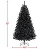 Yaheetech 6ft Pre-lit Halloween Black Spruce Artificial Hinged Christmas Pine Tree Prelighted Xmas Tree for Home Party Holiday Decoration with 300 Clear Warm White Lights and 818 Branch Tips, Black view 4