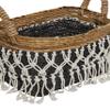 Deco 79 Bohemian Banana Leaf Storage Basket, Set of 3 23", 22", 18"W, Black view 4