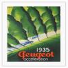1935 Peugeot Acceleration (Acclration) - Vintage Automobile Poster by Paul Colin - Fine Art Rolled Canvas Print 20in x 26in view 1