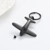 Minicremation Cremation Jewelry Urn Keychain for Ashes Airplane Funeral Memorial Urn Pendant for Human Pet's Keepsake Ashes Locket(Black) view 4