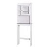 Henf Over The Toilet Storage Cabinet, Free Standing Bathroom Organizer Shelf Space Saver Toilet Storage Stands, White view 4