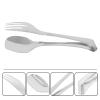 Hemoton Serving Tongs Grill Spatula Fish Spatula Stainless Steel Slotted Barbecue Clip Fork Steak Clamp For Flipping Frying Fish Meat Eggs Pancakes Food Turner view 4