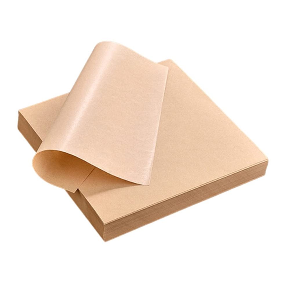 500sheets Greaseproof Baking Papers Oil Absorbent Food Plate Papers Kitchen Oil-resistant Parchment for Snacks Parties Catering Natural
