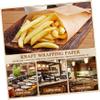 500sheets Greaseproof Baking Papers Oil Absorbent Food Plate Papers Kitchen Oil-resistant Parchment for Snacks Parties Catering Natural view 3