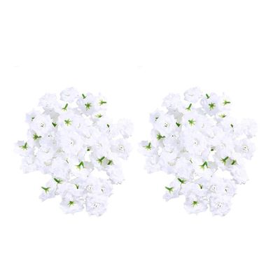 ARTIBETTER Hat Accessories 100Pcs Artificial Rose Flower Heads Fake Flower Heads Silk Rose Head for Crafts Wedding Centerpieces Party Decoration White Flower Decorations