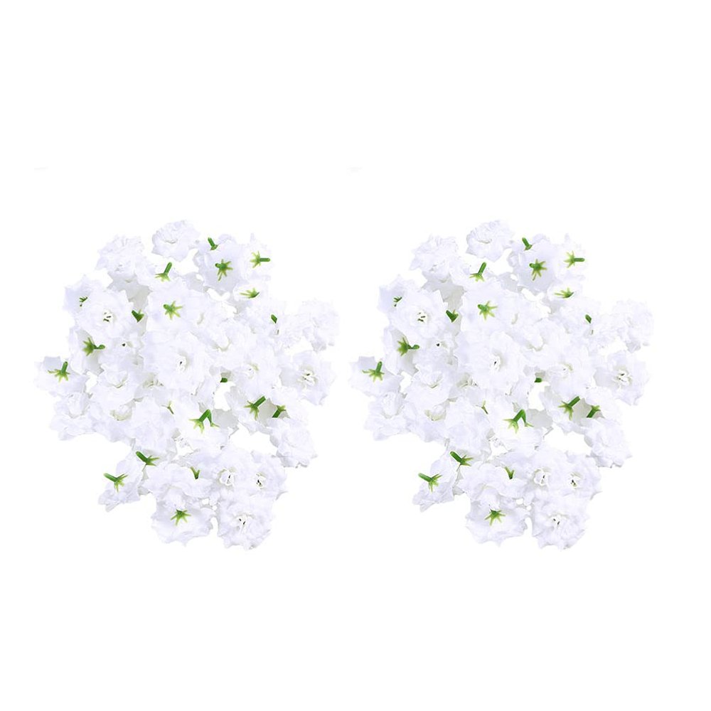 ARTIBETTER Hat Accessories 100Pcs Artificial Rose Flower Heads Fake Flower Heads Silk Rose Head for Crafts Wedding Centerpieces Party Decoration White Flower Decorations