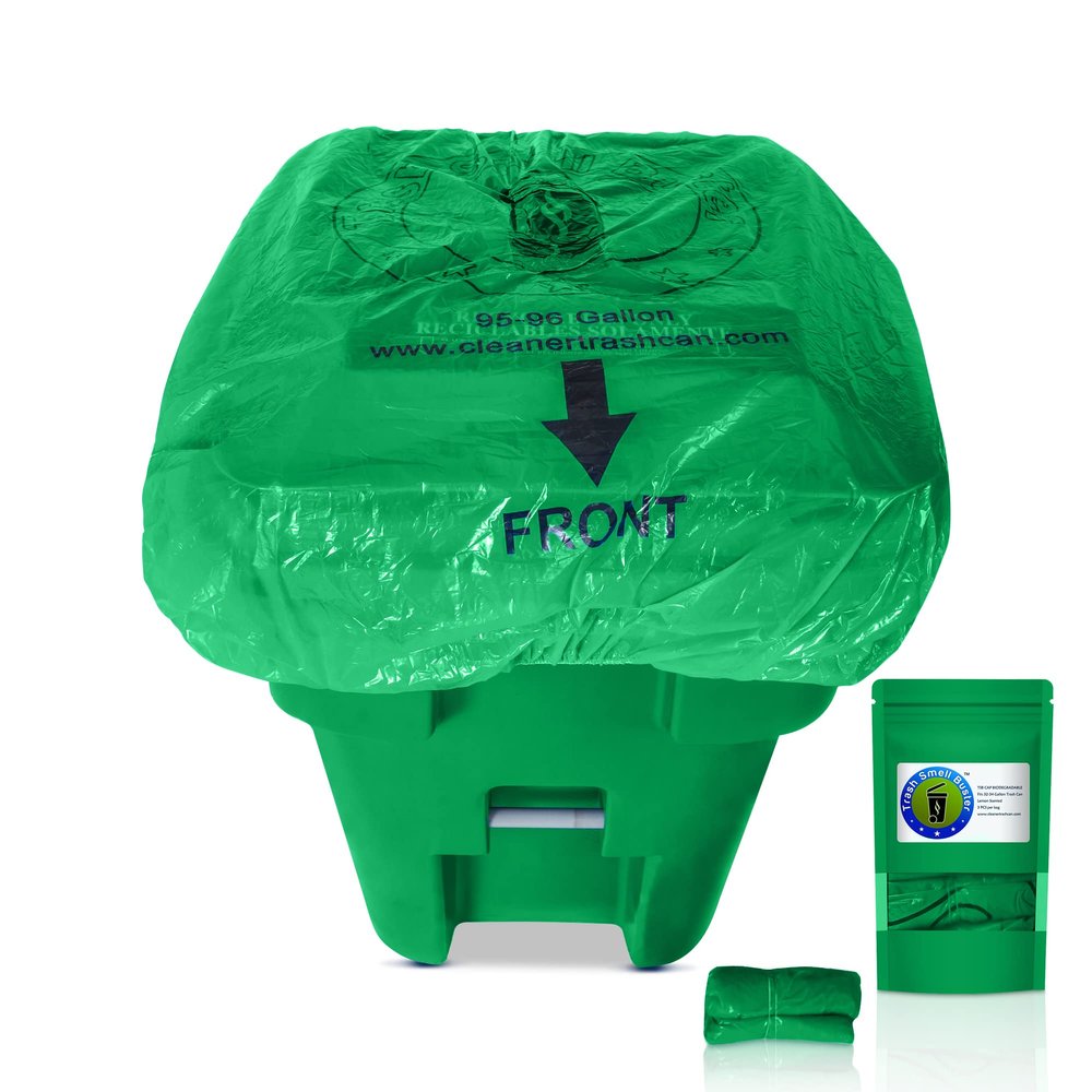 Trash Smell Buster, Trash Can Cover, Odor Eliminating Bag with Elastic Rubber Band, Eliminates Odor from Trash, Durable, Effective, Chemicals Free, 32 Gallon Size, 3 Covers