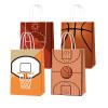 16 PCS Basketball Gift Bags with Handles for Basketball Birthday Party Supplies, Basketball Party Favor Bags Candy Treats Bags, Basketball Goodie Bags for Kids Boys Girls view 1